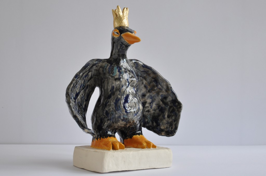 Blackbird, skulptur i keramik